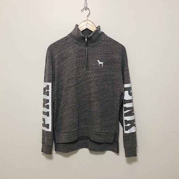 Pink Quarter-Zip - Small Gray White 💜 - Picture 2 of 6